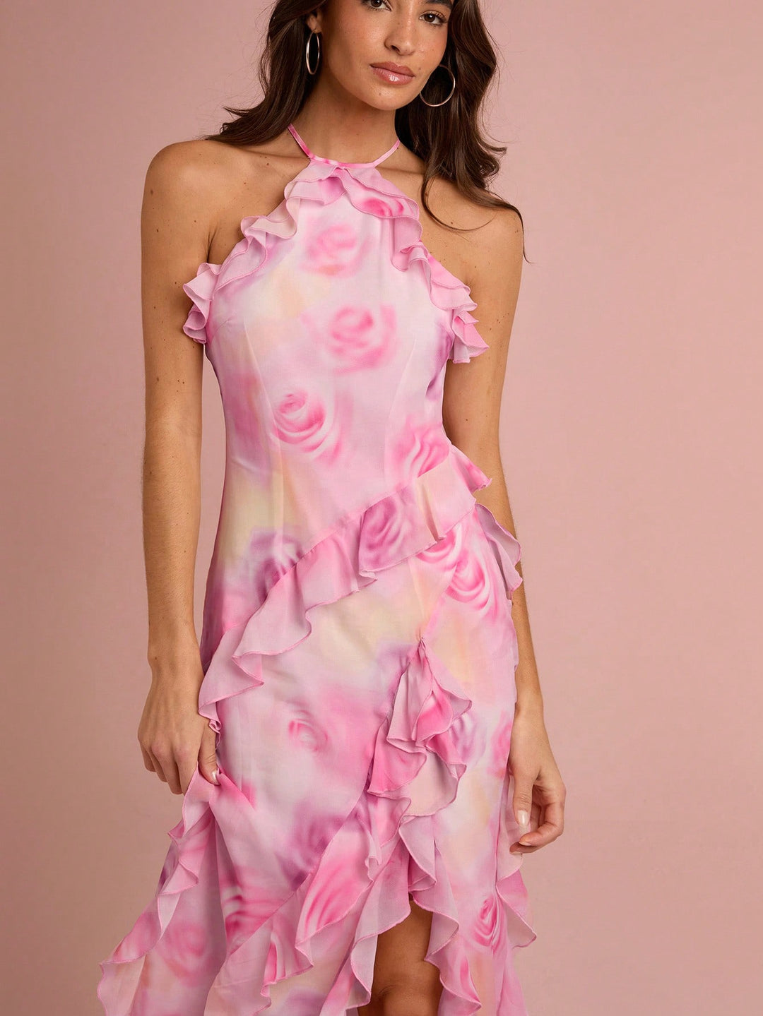 SHEIN maxi ruha, rózsaszín