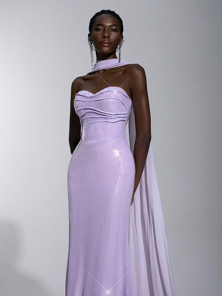 Rochie de ocazie SHEIN, mov