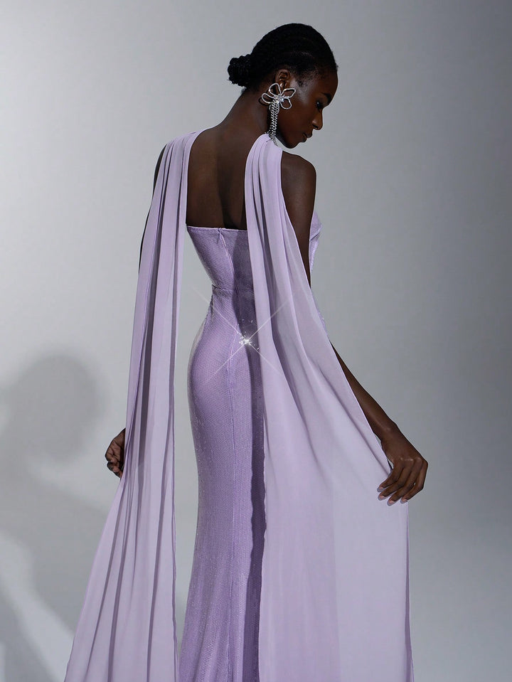 Rochie de ocazie SHEIN, mov