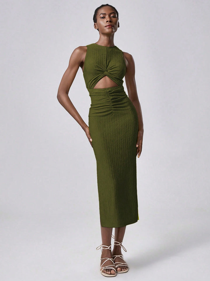 Rochie midi SHEIN, verde