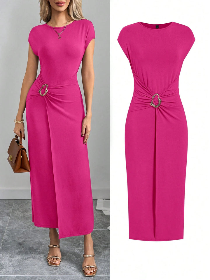 Shein midi dress, pink