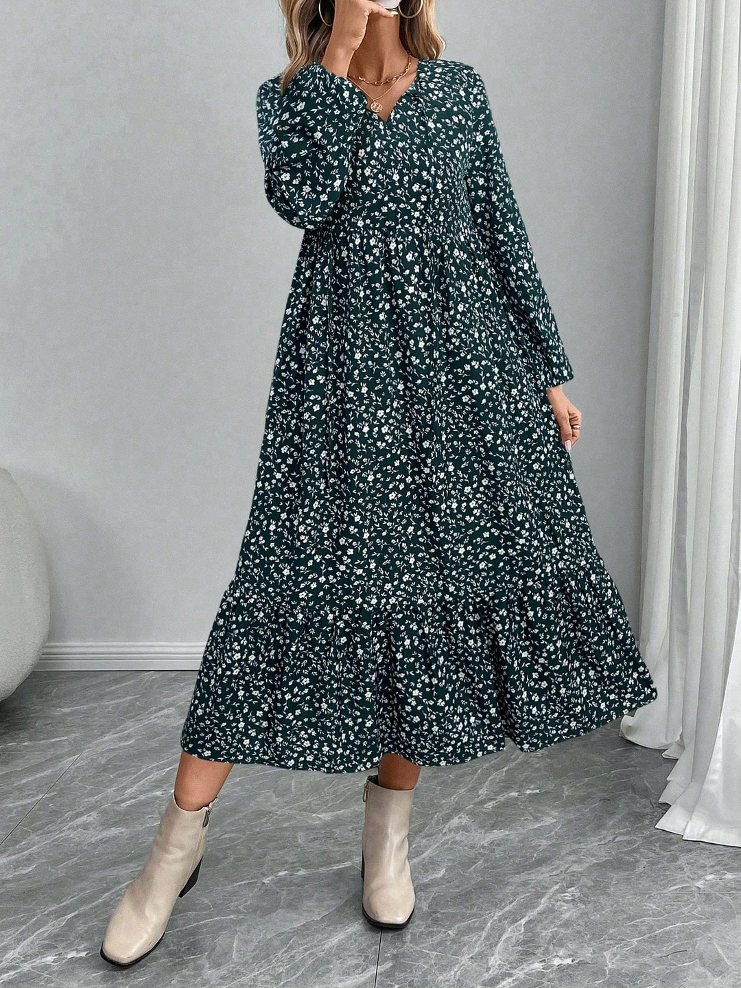 Rochie midi SHEIN, mix culori