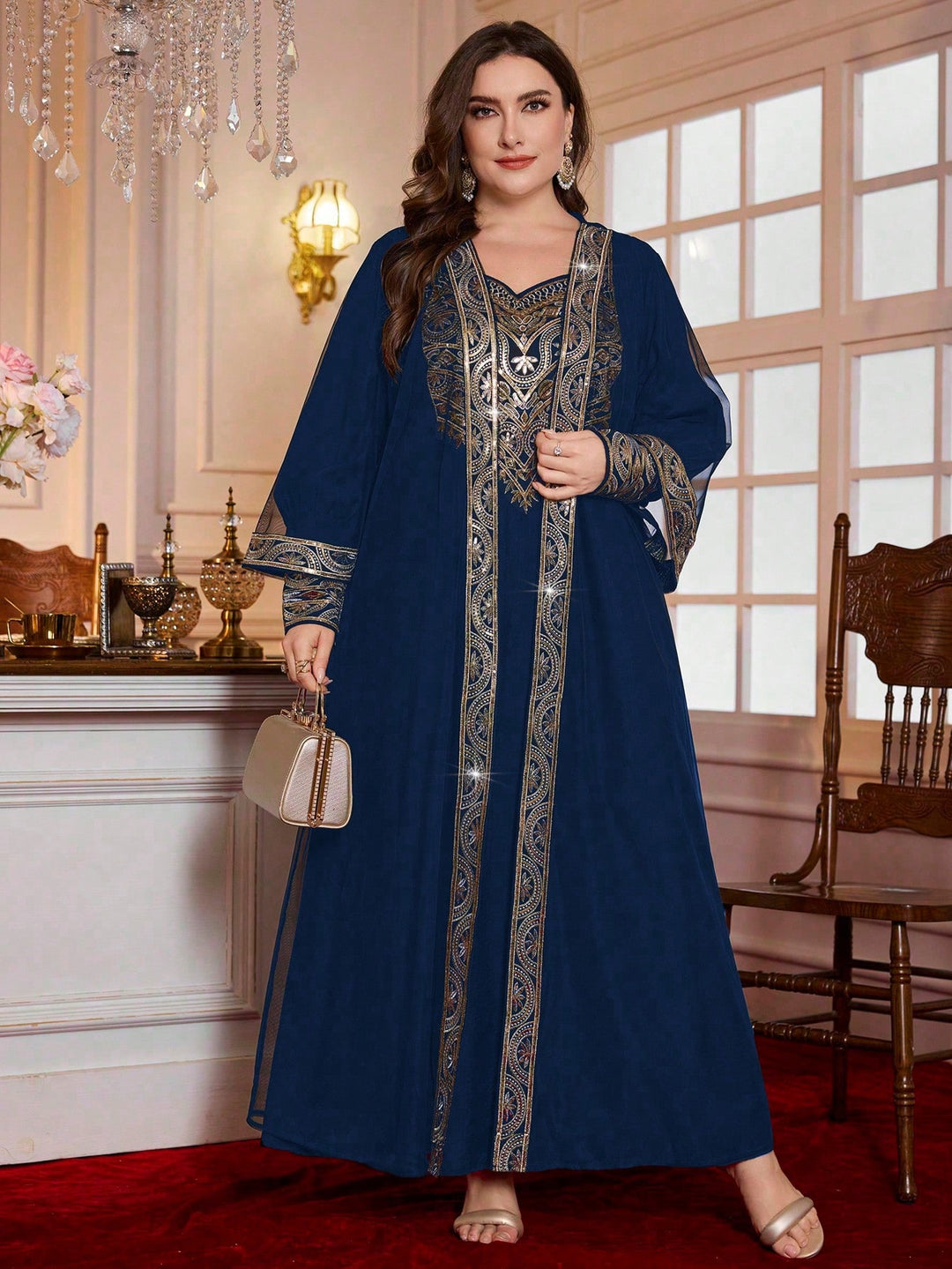 Set rochie și cardigan SHEIN, albastru