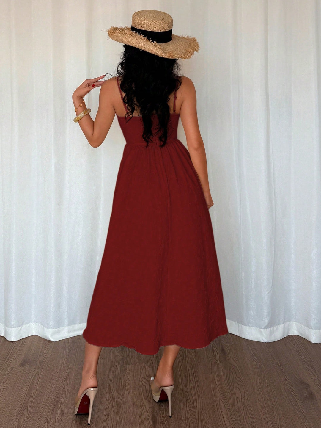 Rochie maxi Shein, roșu