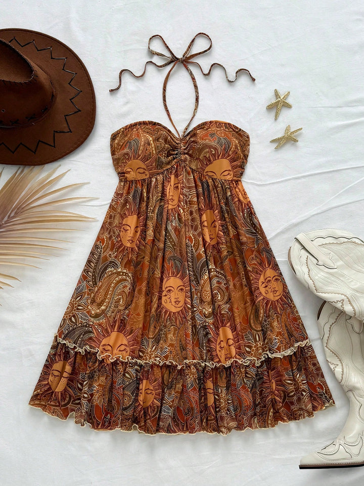 Rochie mini SHEIN, kaki