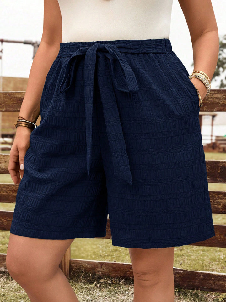 Pantaloni scurți SHEIN, albastru