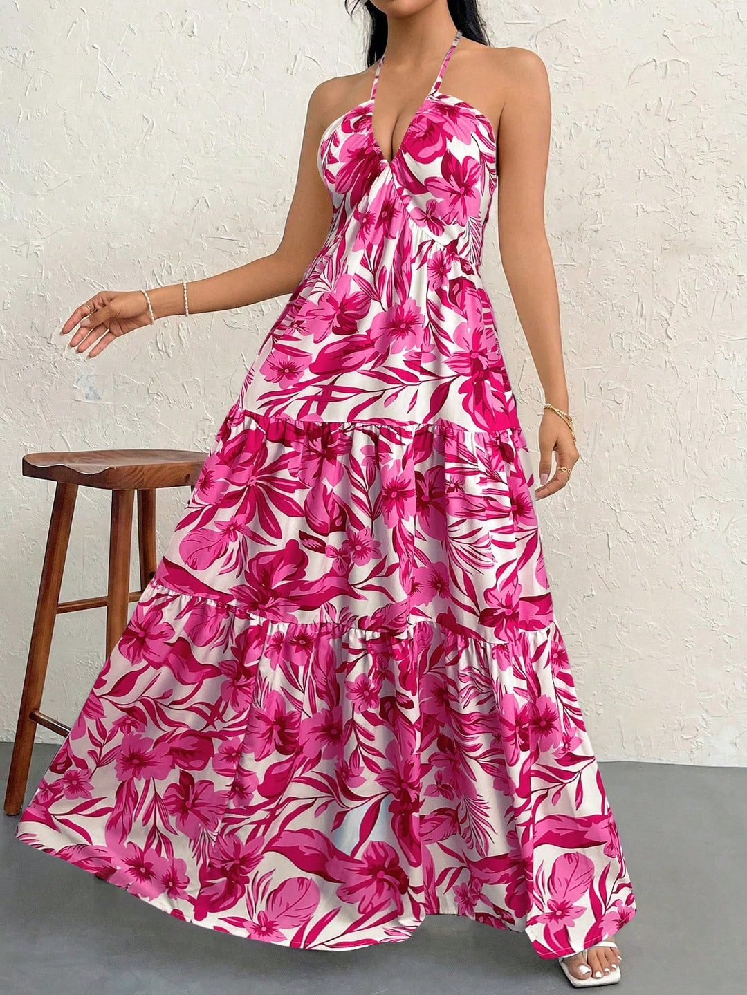 Rochie maxi Shein, mix culori
