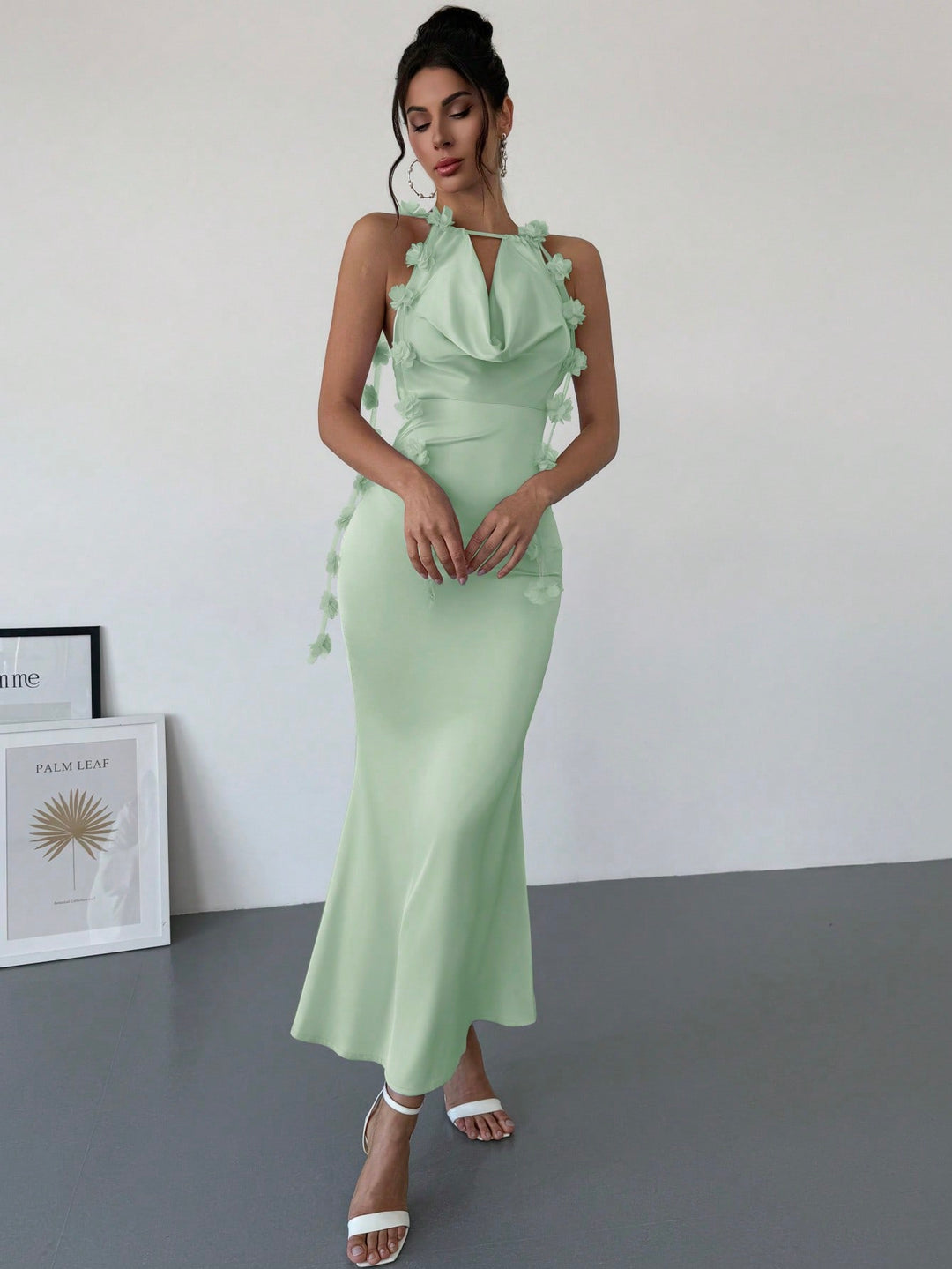 Rochie maxi SHEIN, verde