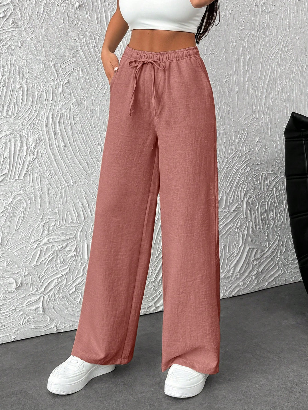 Pantaloni SHEIN, roz