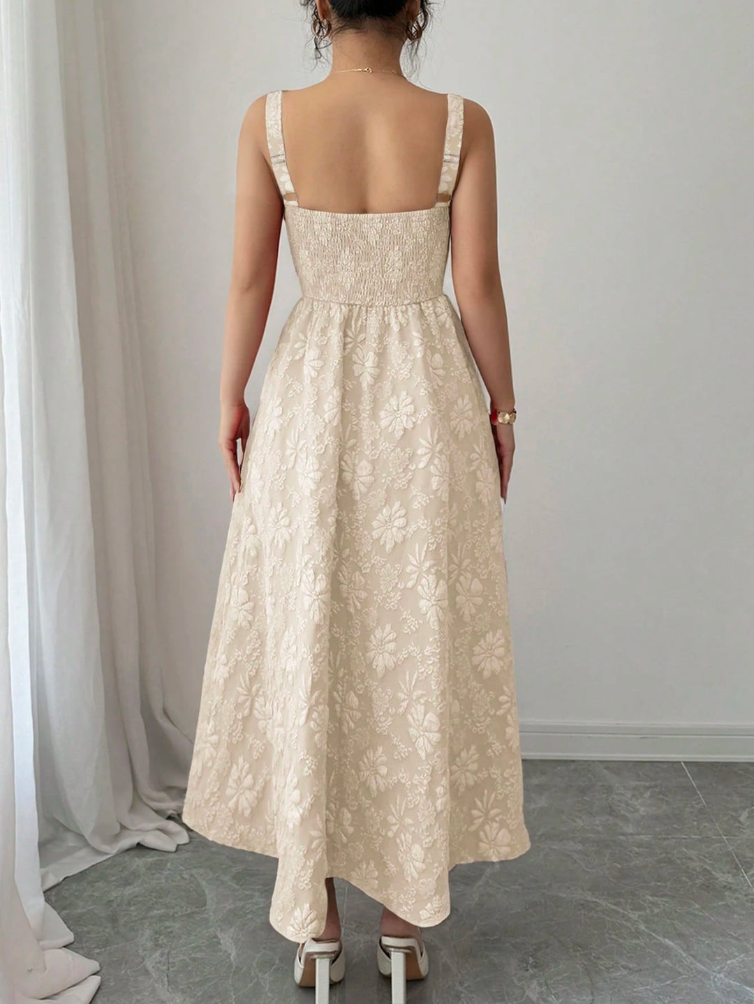 Rochie maxi SHEIN, crem