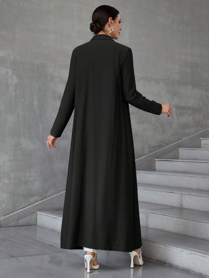 Cardigan lung SHEIN, negru