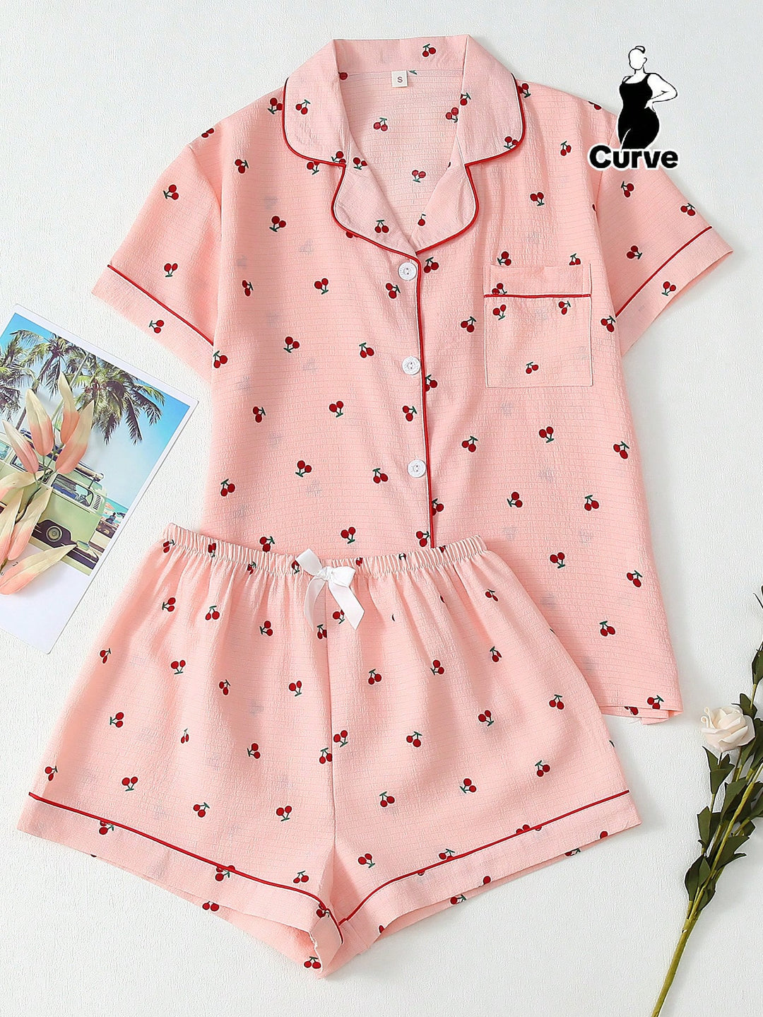 Set pijamale SHEIN, roz