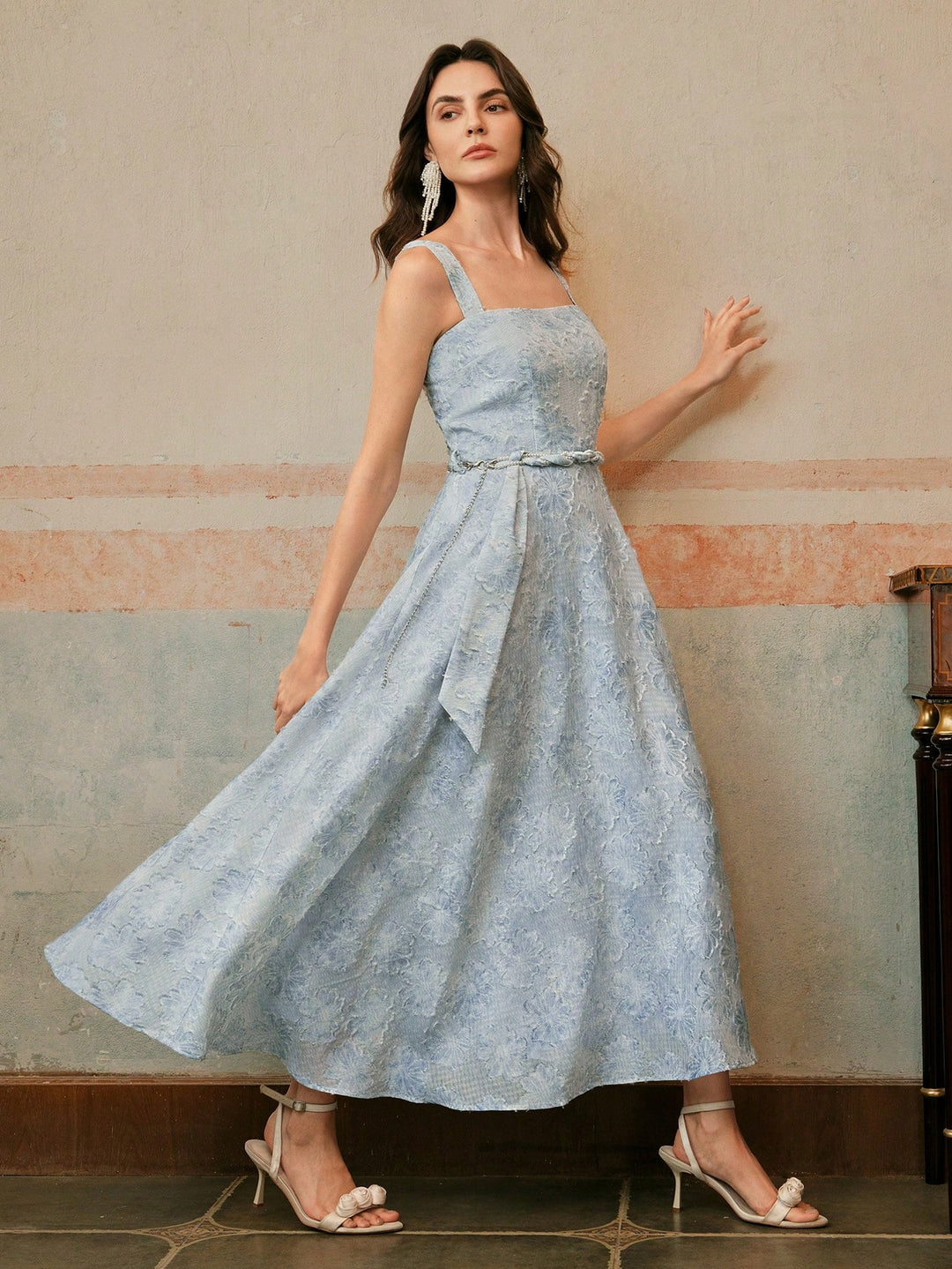Rochie midi SHEIN, albastru
