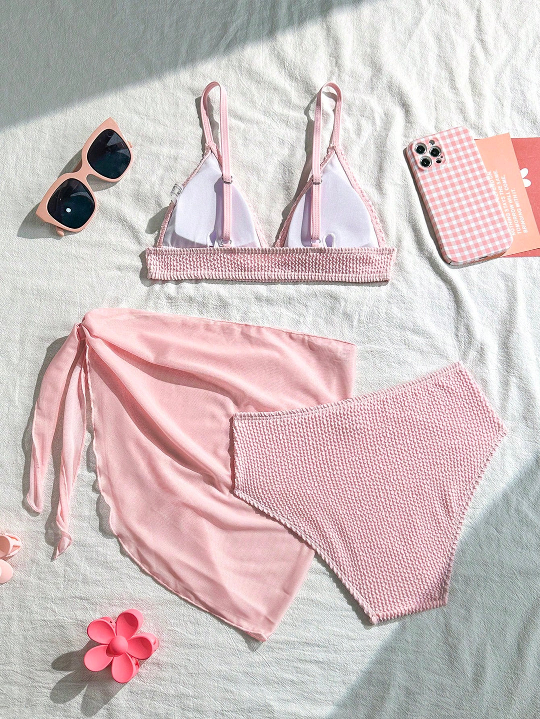 Set bikini SHEIN, roz