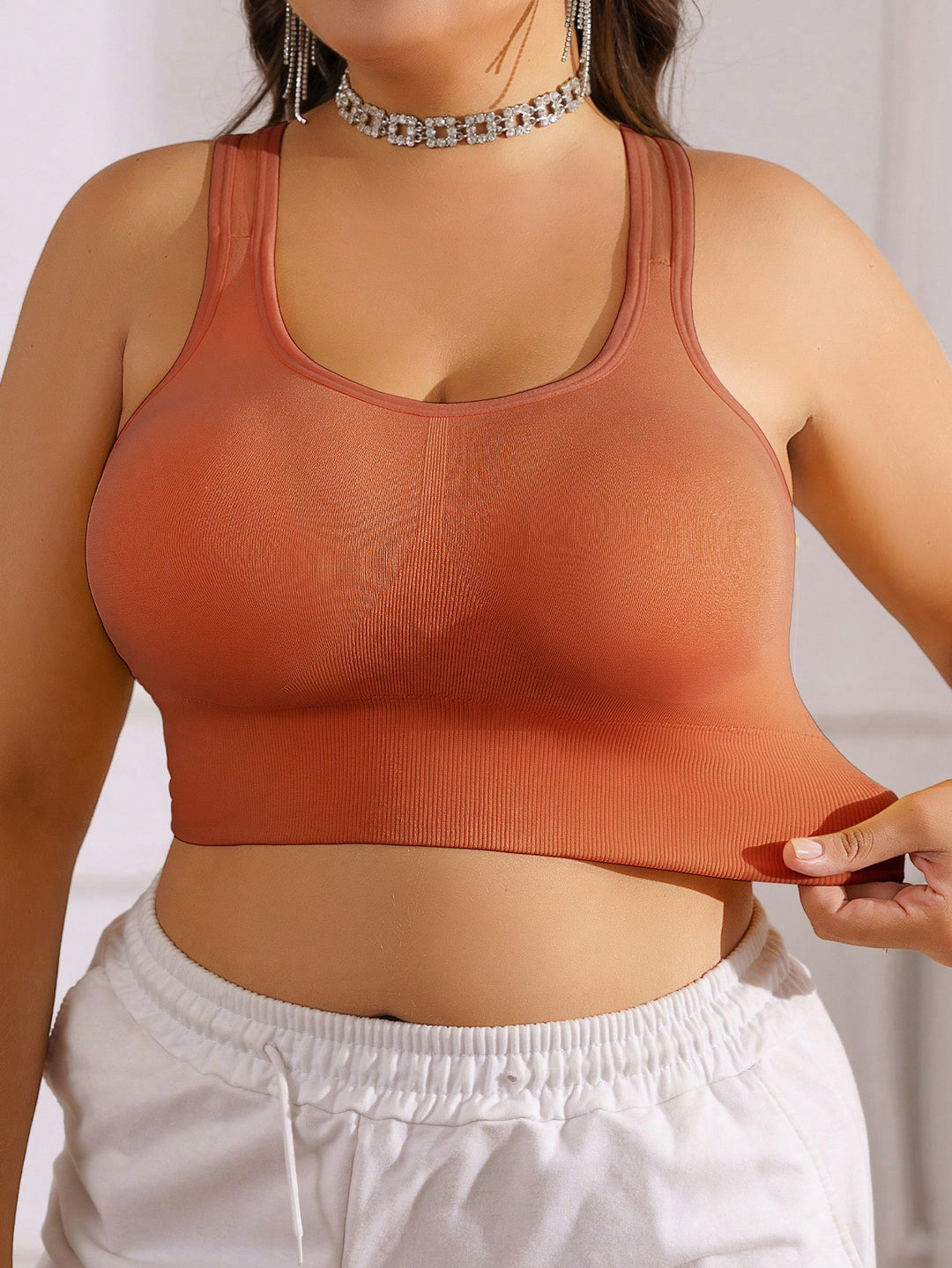 Sutien sport SHEIN, portocaliu