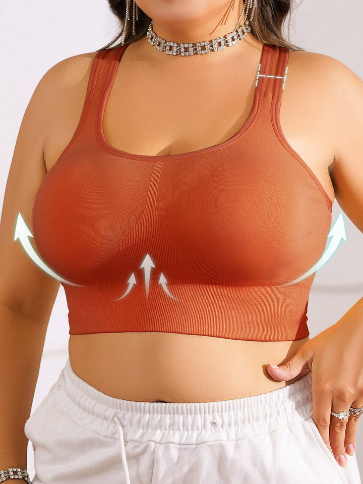 Sutien sport SHEIN, portocaliu