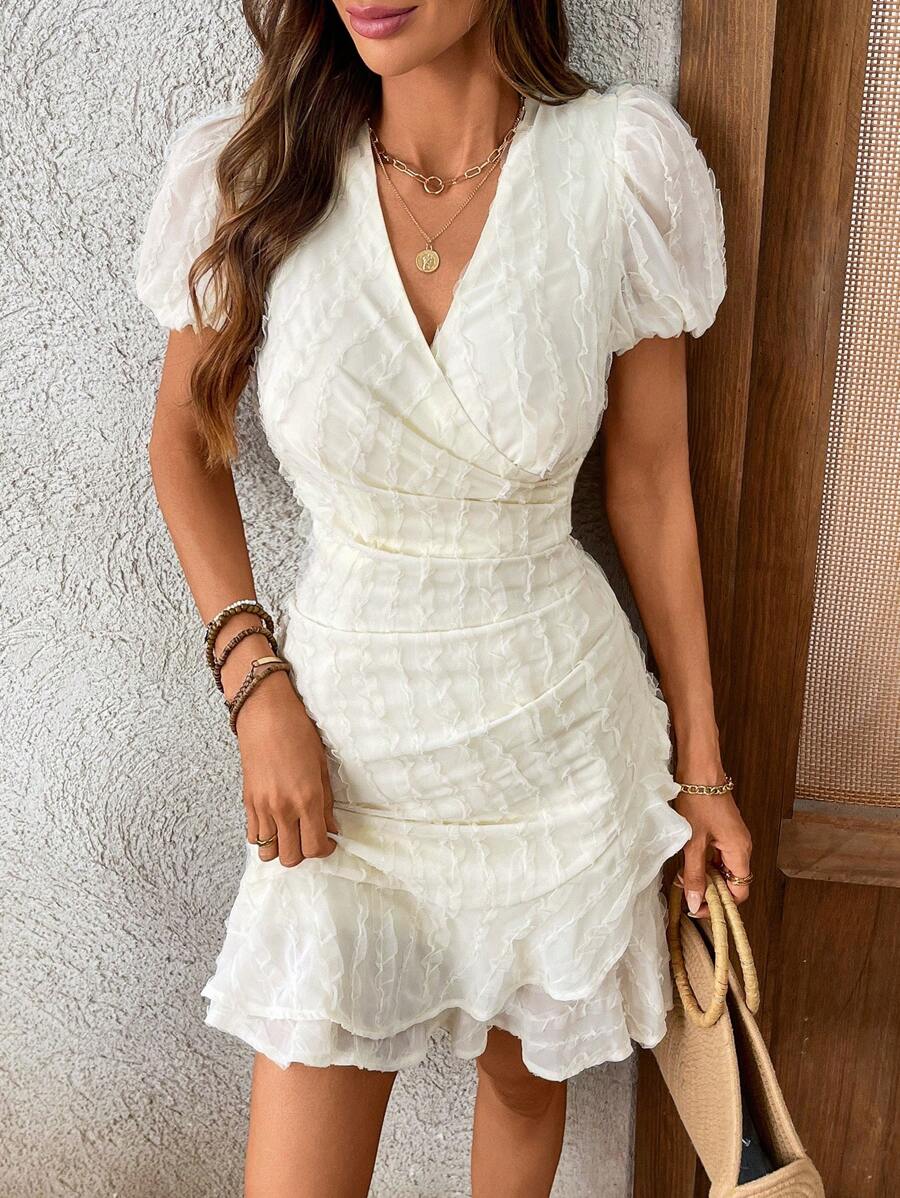 Rochie mini SHEIN, crem