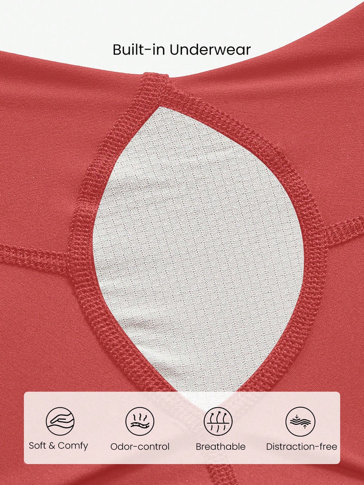 Pantaloni scurți SHEIN, roșu