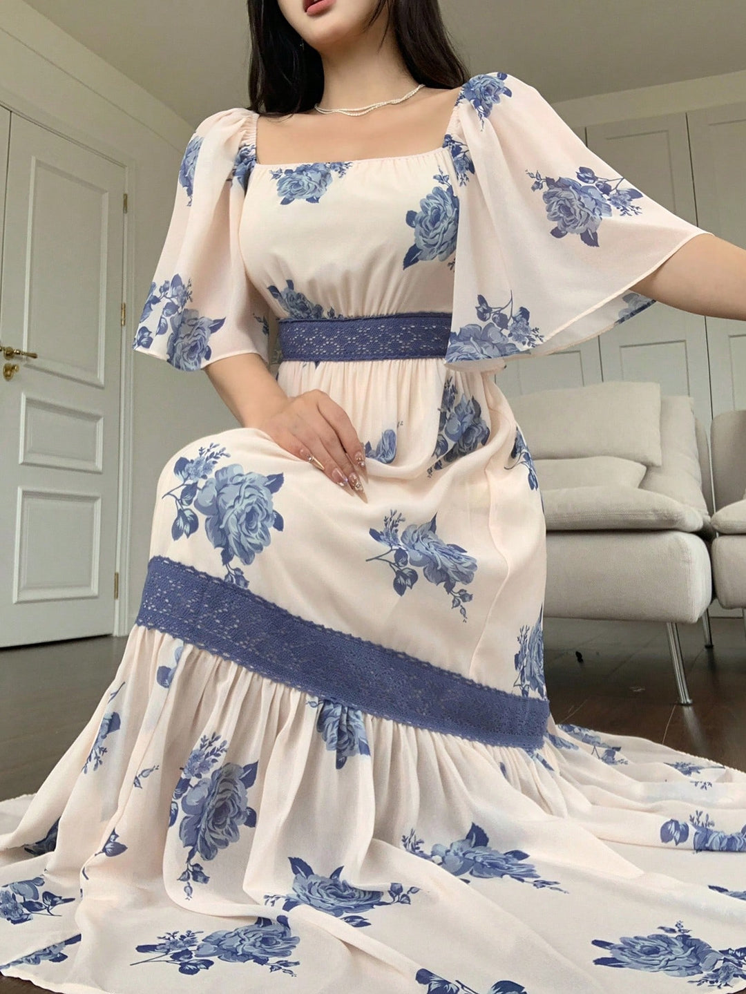 Rochie midi SHEIN, mix culori