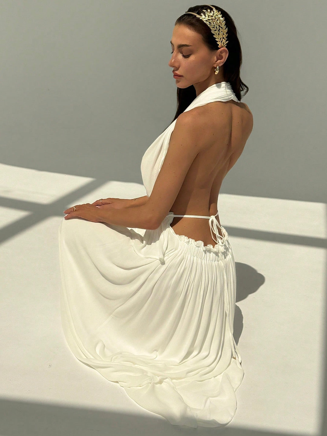 Rochie maxi SHEIN, alb