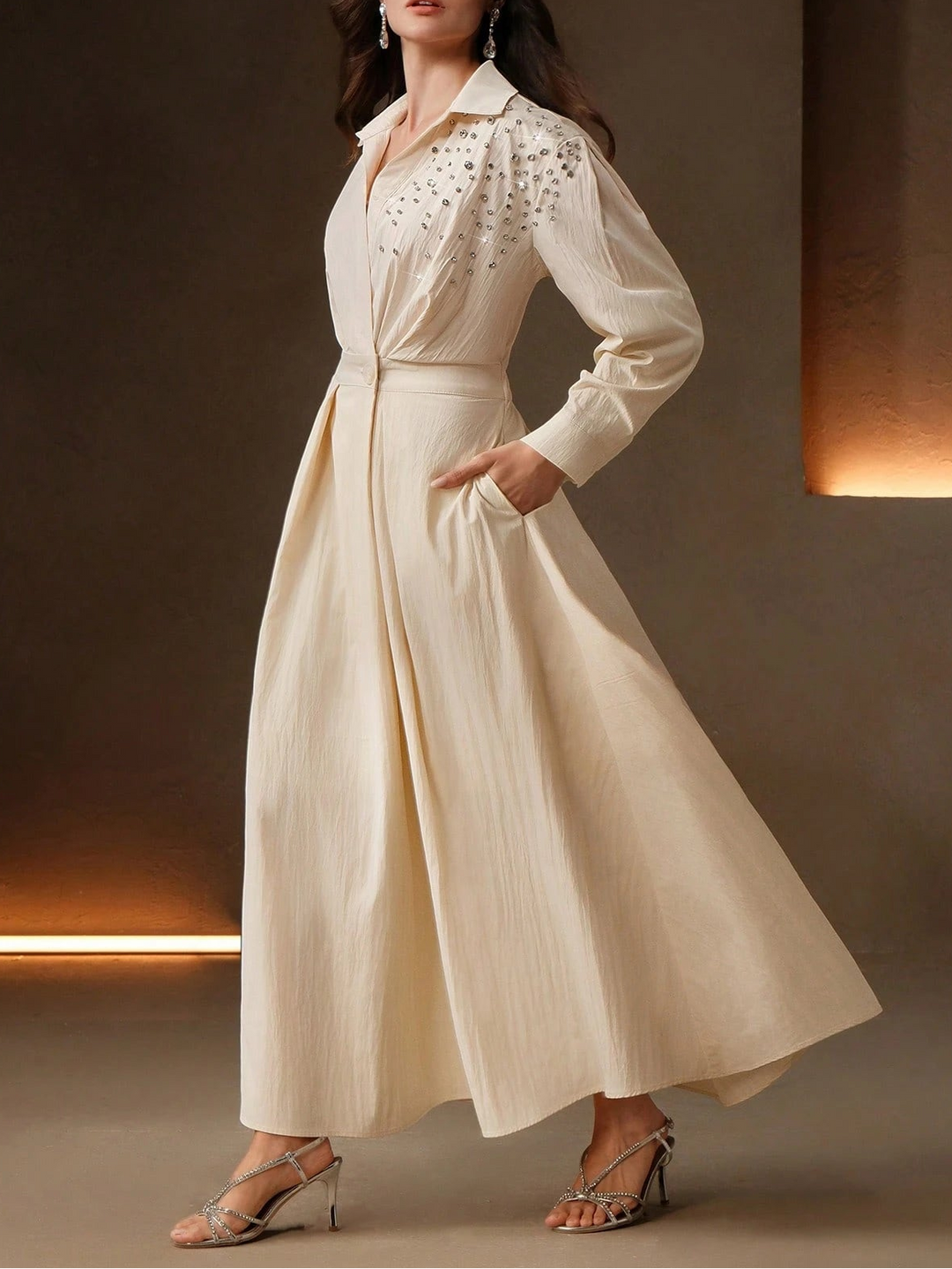 Anewsta by Shein maxi ruha, krém