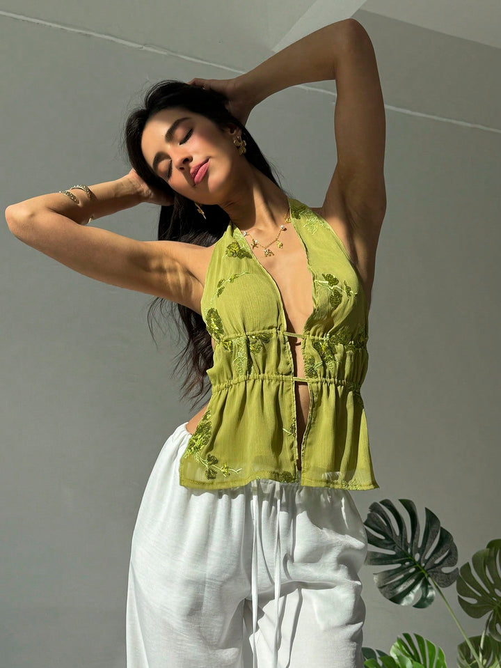 Top SHEIN, verde