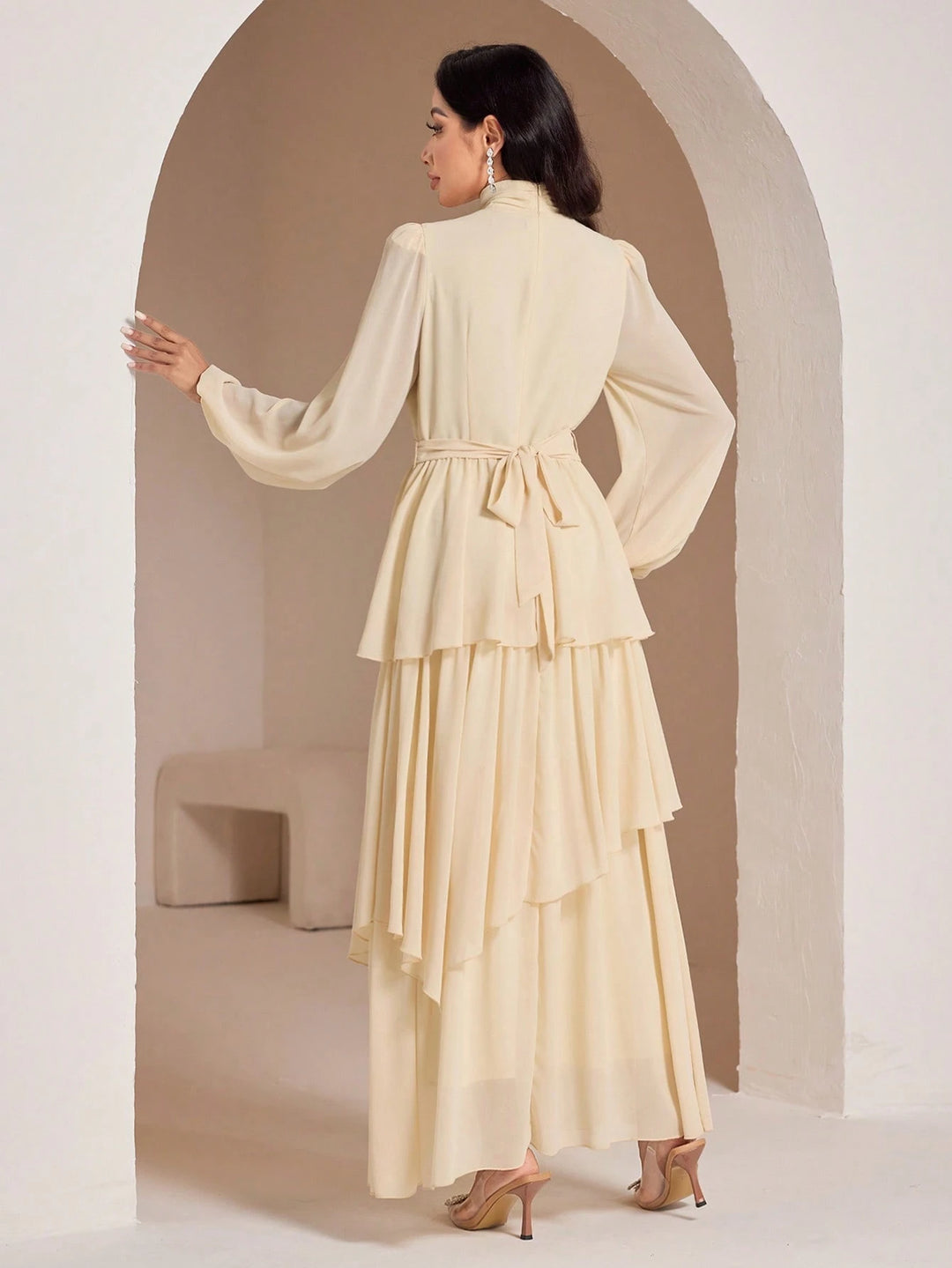 Rochie maxi SHEIN, crem