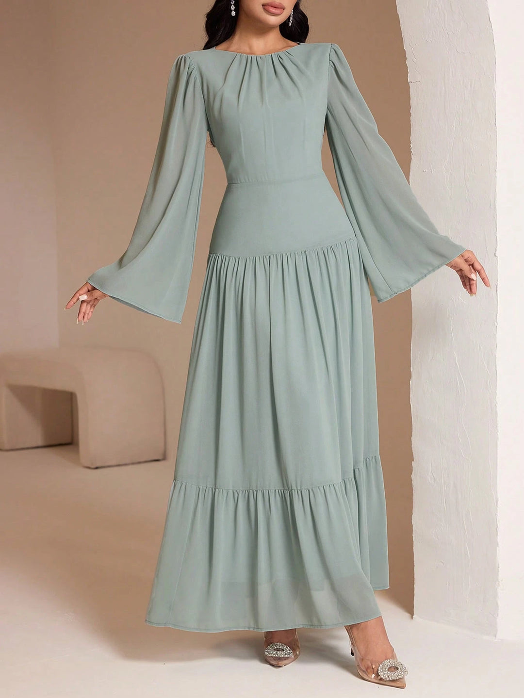 SHEIN maxi ruha, zöld