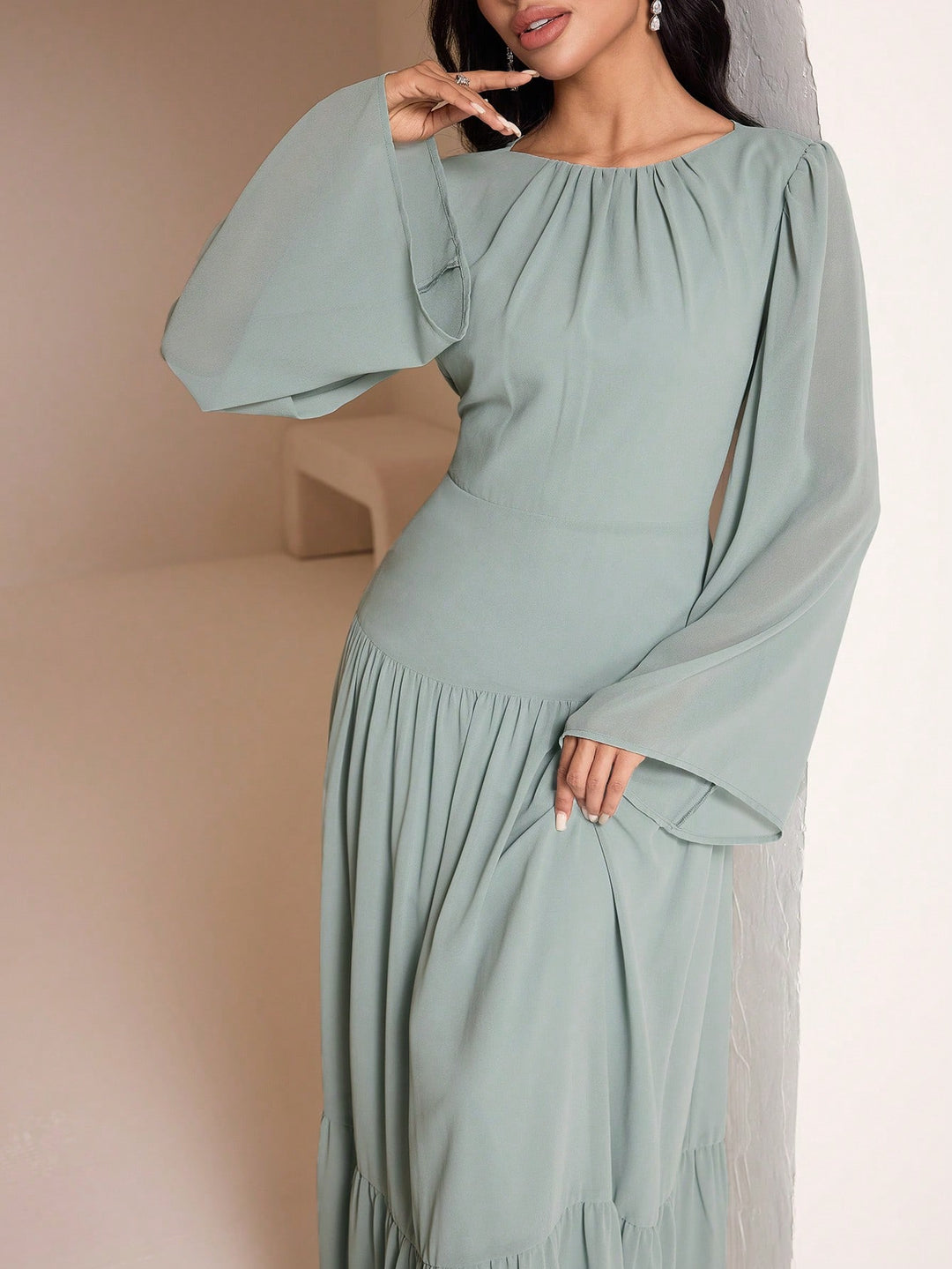 SHEIN maxi ruha, zöld