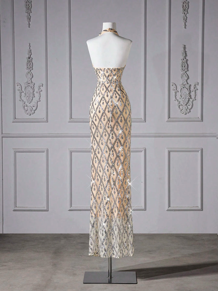 Rochie maxi SHEIN, bej