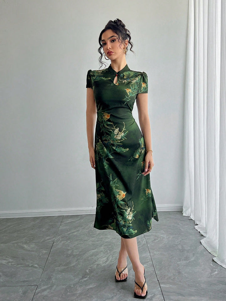 Rochie midi SHEIN, verde