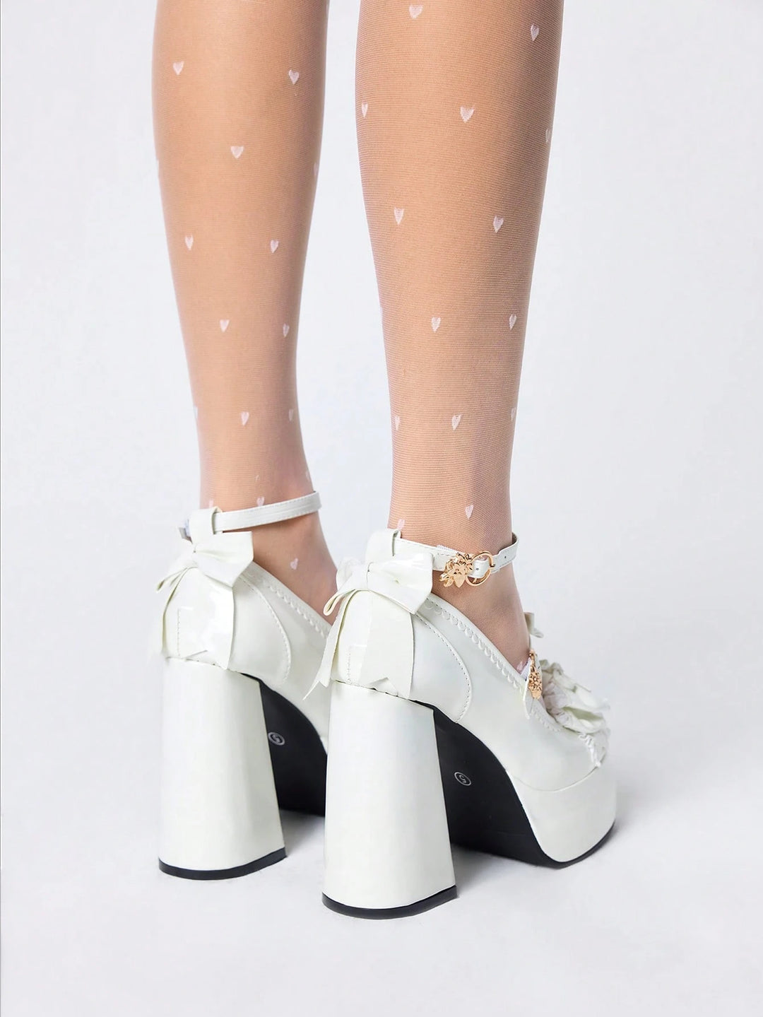 Pantofi cu toc SHEIN, alb