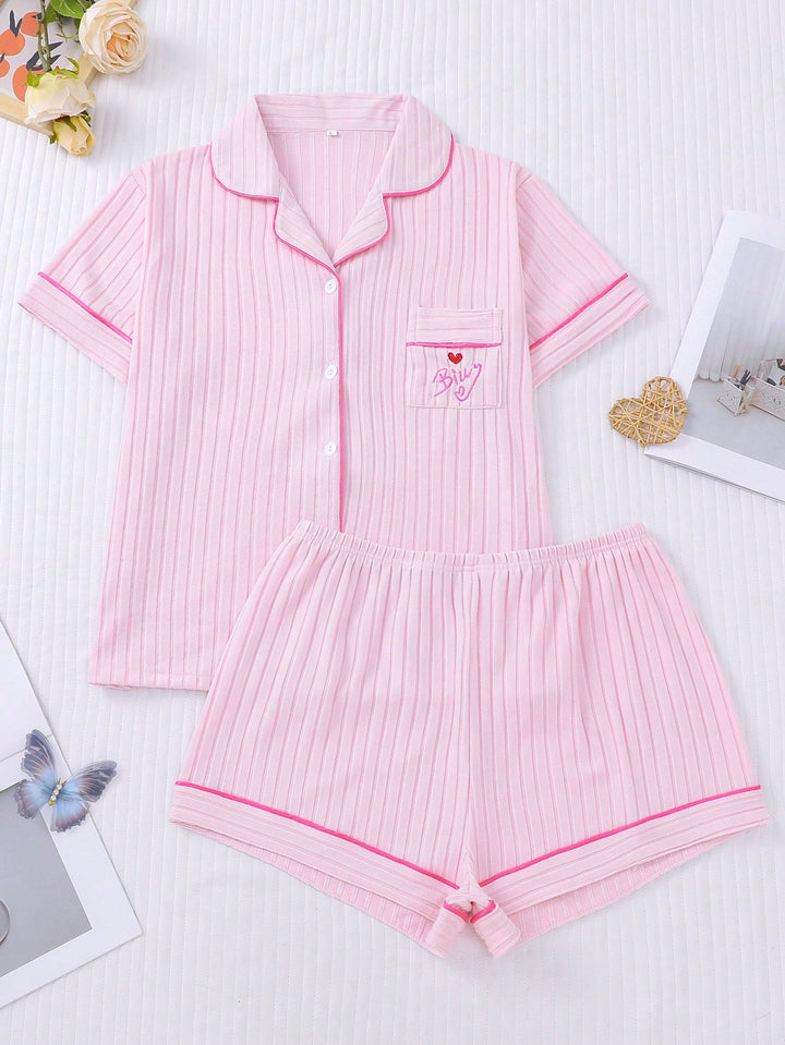 Compleu pijamale SHIEN, roz