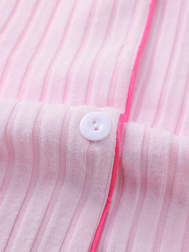 Compleu pijamale SHIEN, roz