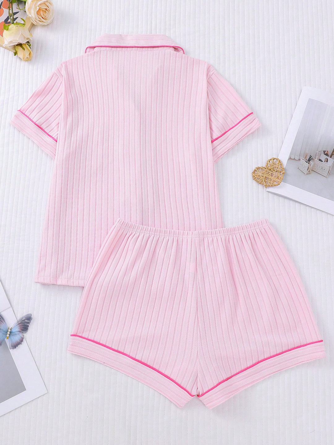 Compleu pijamale SHIEN, roz