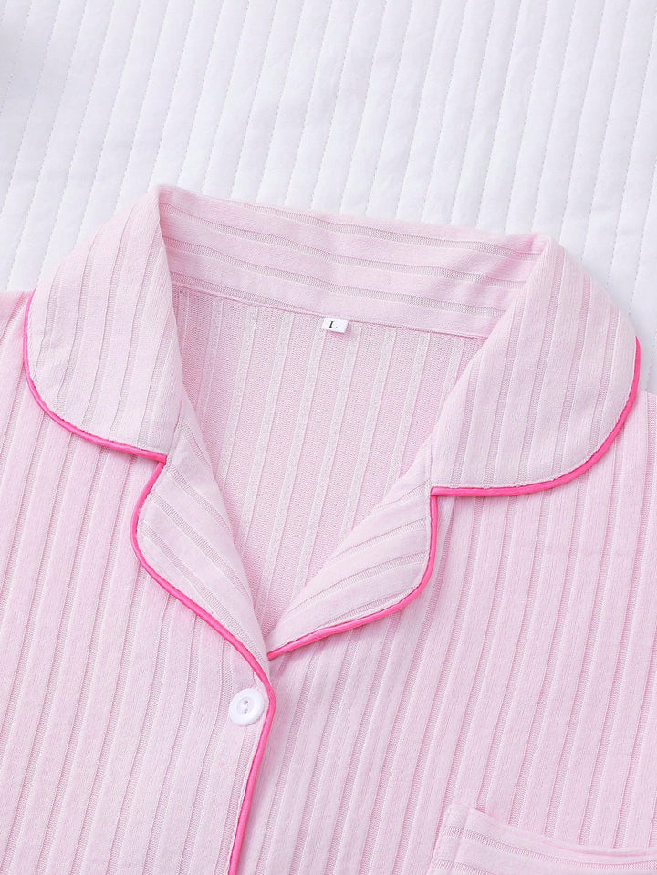 Compleu pijamale SHIEN, roz
