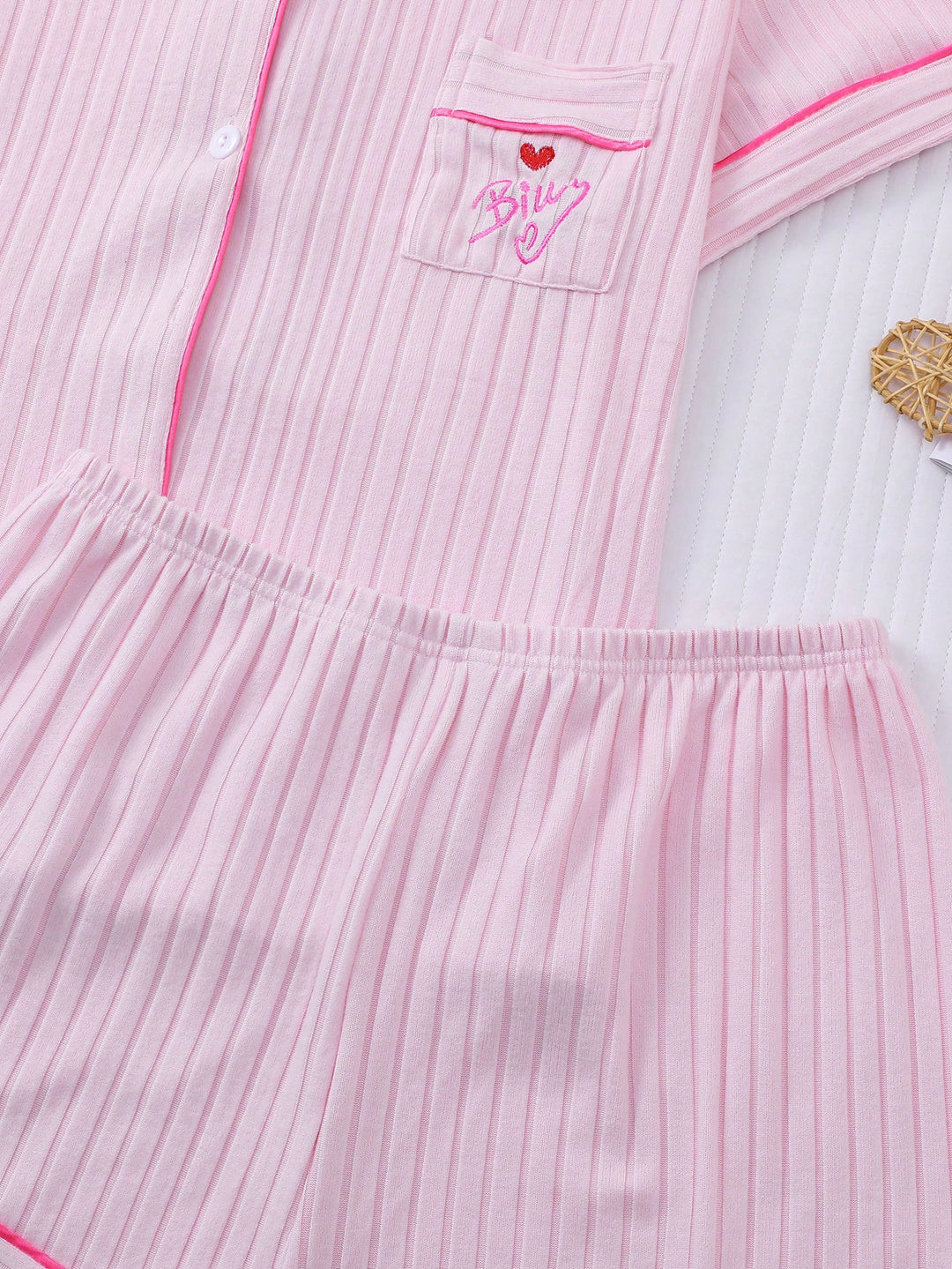 Compleu pijamale SHIEN, roz