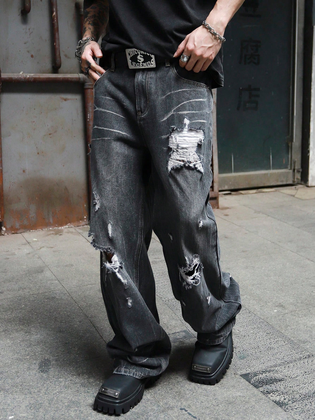 Jeans SHEIN, gri
