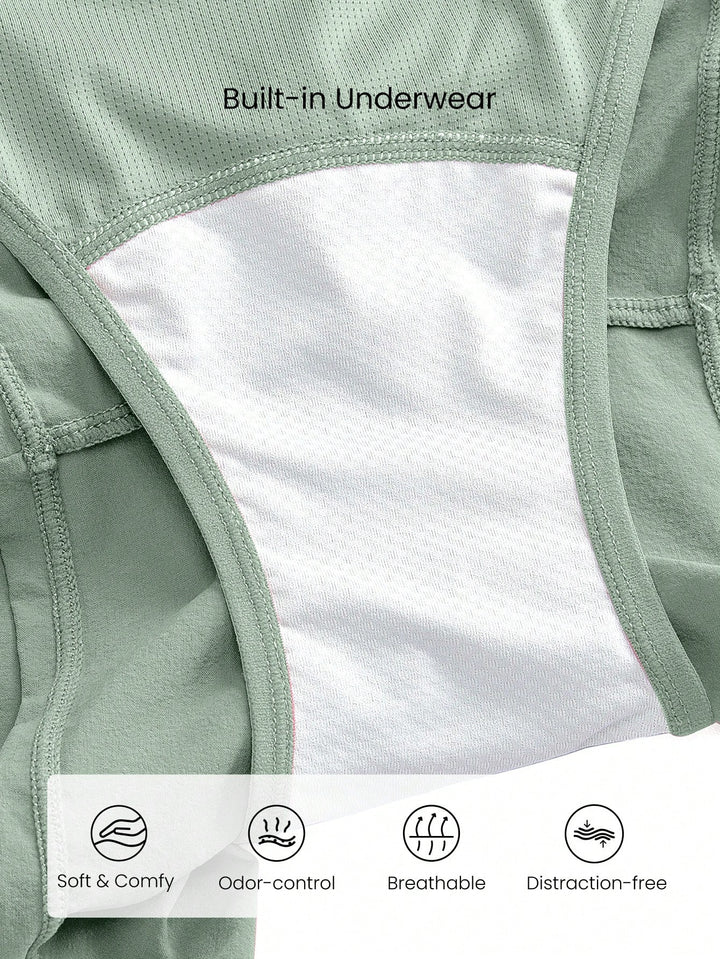 Pantaloni scurți SHEIN, verde
