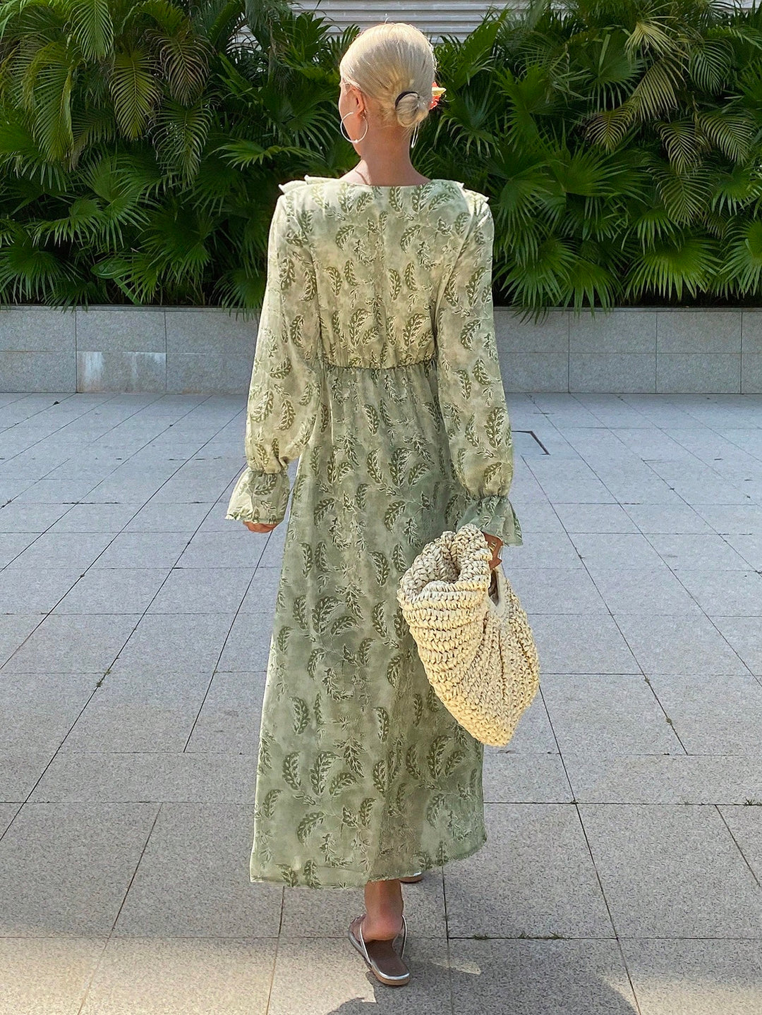 SHEIN maxi ruha, zöld