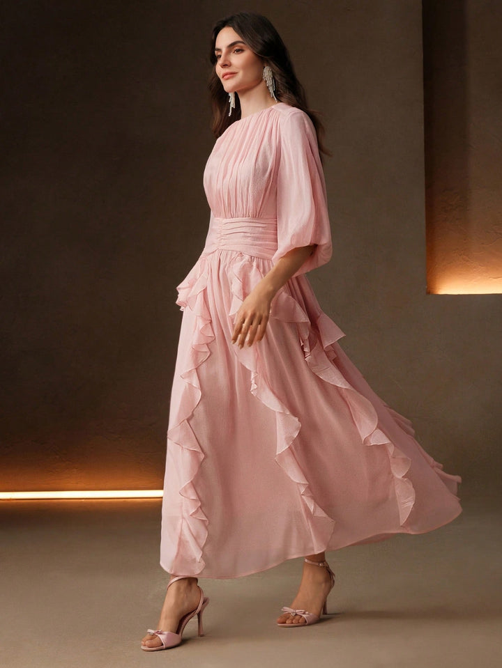 Rochie maxi SHEIN, roz