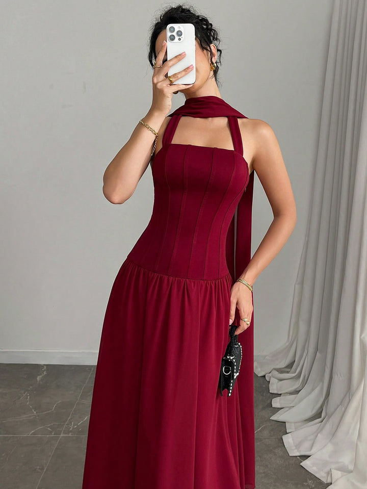 Rochie maxi SHEIN, vișiniu