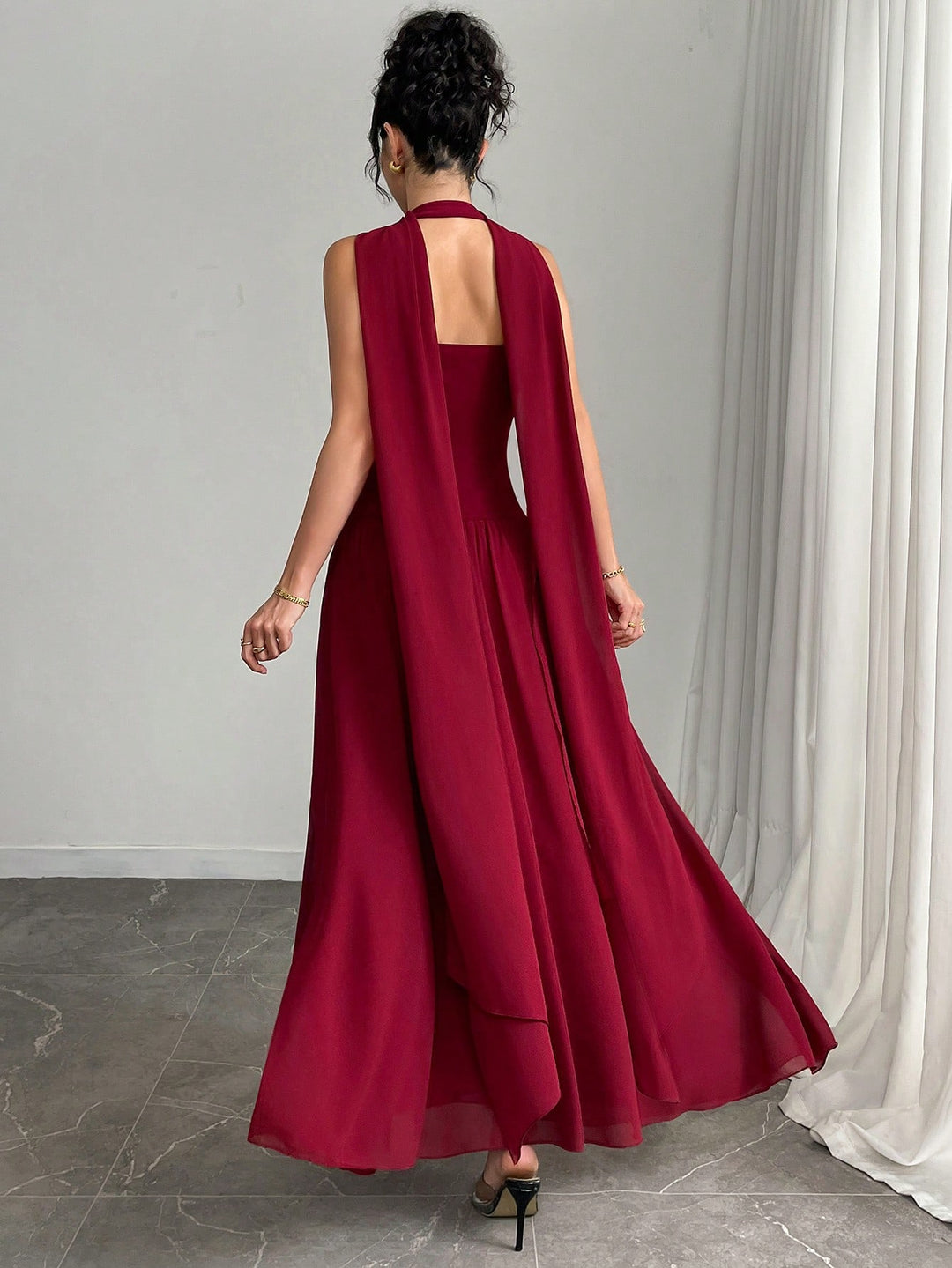 Rochie maxi SHEIN, vișiniu