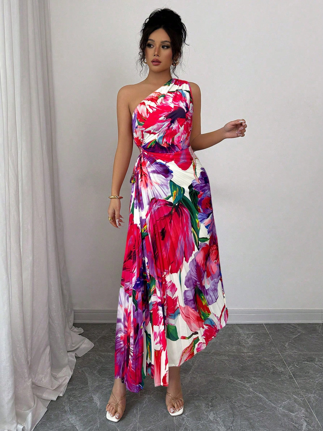 SHEIN maxi ruha, rózsaszín