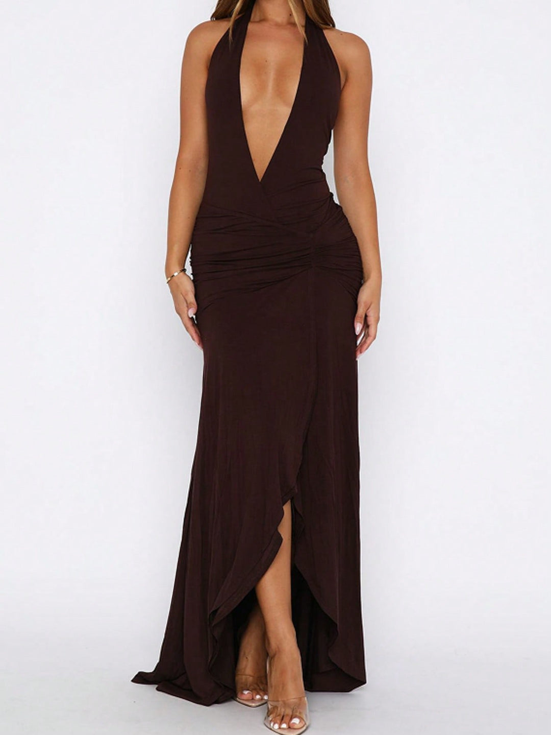 Rochie maxi SHEIN, maro