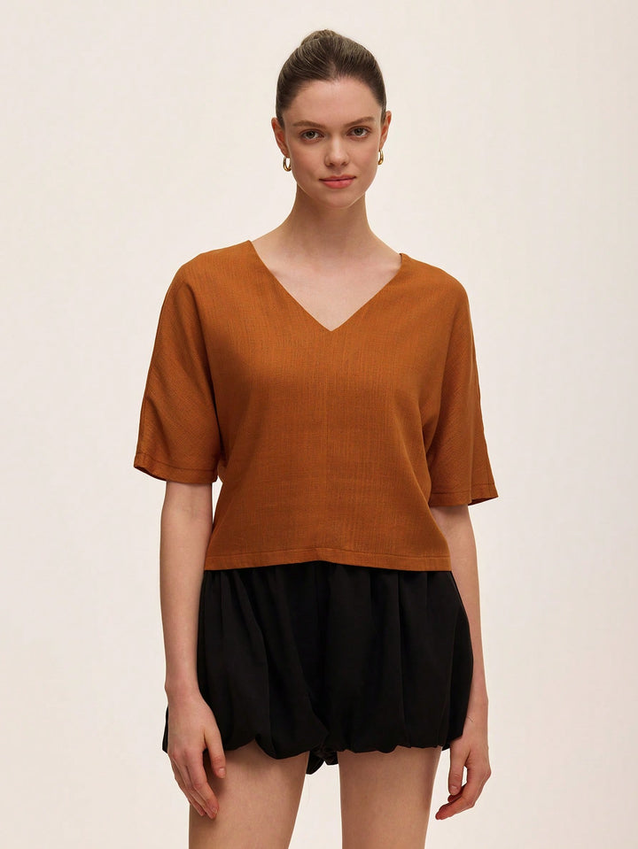 Bluza casual SHEIN, maro