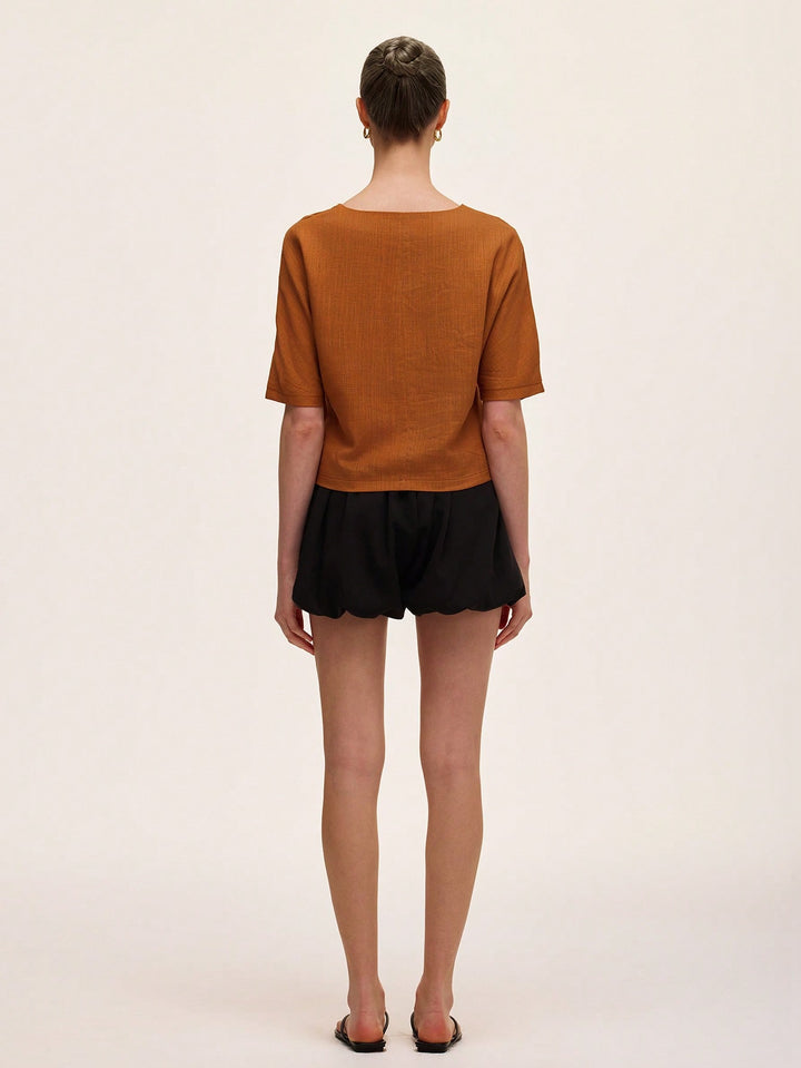 Bluza casual SHEIN, maro