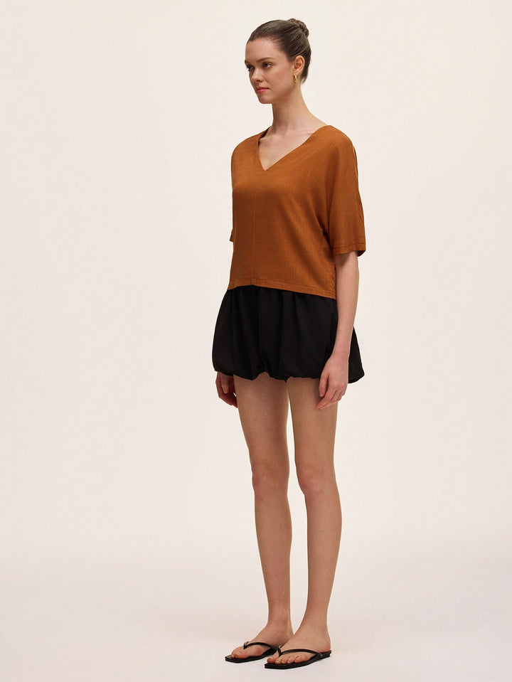 Bluza casual SHEIN, maro