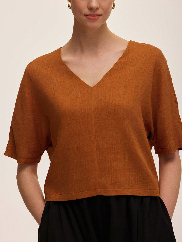 Bluza casual SHEIN, maro