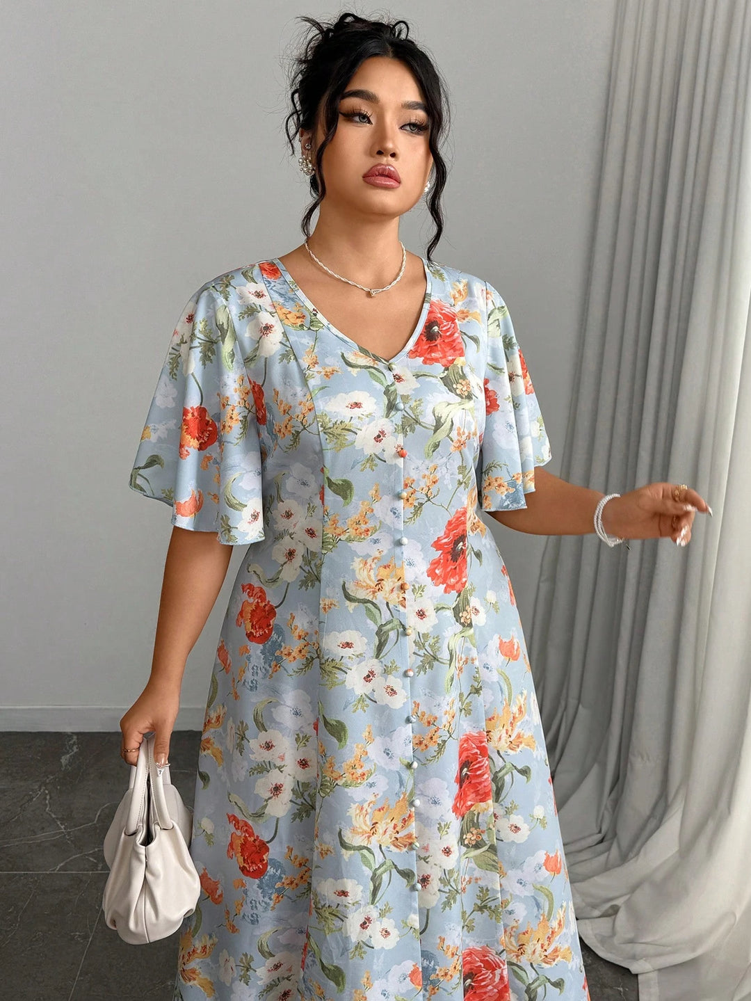 Rochie maxi SHEIN, mix culori
